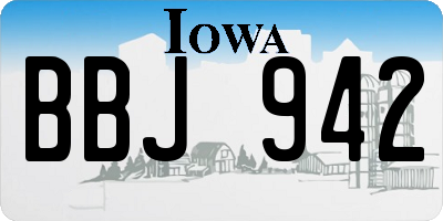 IA license plate BBJ942