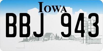 IA license plate BBJ943