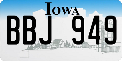 IA license plate BBJ949