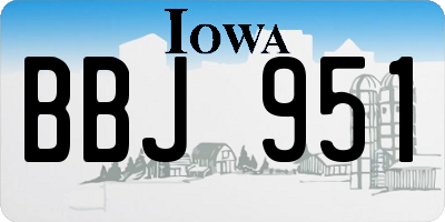 IA license plate BBJ951