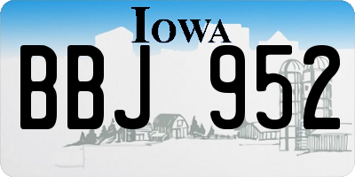 IA license plate BBJ952