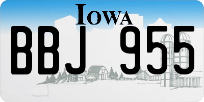 IA license plate BBJ955