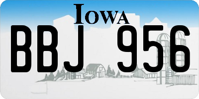 IA license plate BBJ956