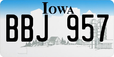 IA license plate BBJ957