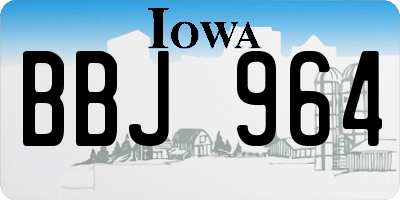 IA license plate BBJ964