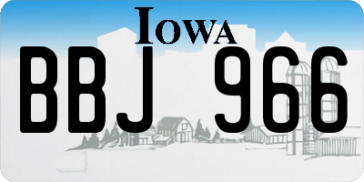 IA license plate BBJ966