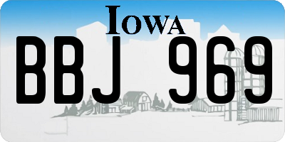 IA license plate BBJ969