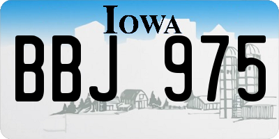 IA license plate BBJ975