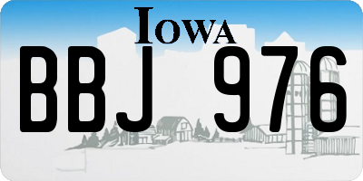 IA license plate BBJ976