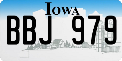 IA license plate BBJ979