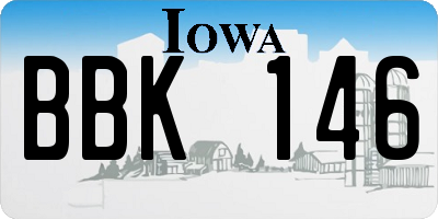 IA license plate BBK146