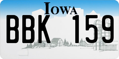 IA license plate BBK159