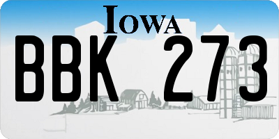 IA license plate BBK273