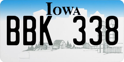 IA license plate BBK338