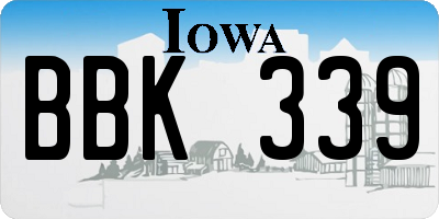 IA license plate BBK339