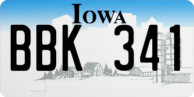 IA license plate BBK341
