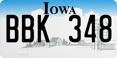 IA license plate BBK348