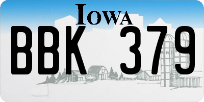 IA license plate BBK379