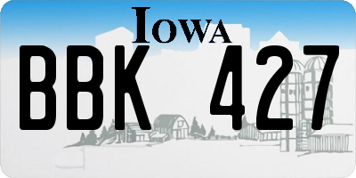IA license plate BBK427