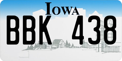 IA license plate BBK438
