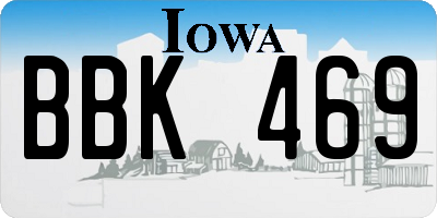 IA license plate BBK469