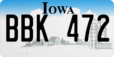 IA license plate BBK472