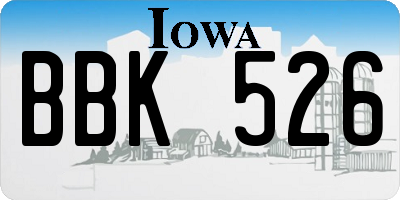 IA license plate BBK526