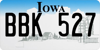 IA license plate BBK527