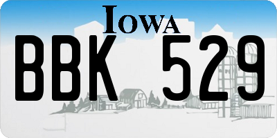 IA license plate BBK529