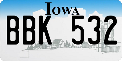 IA license plate BBK532