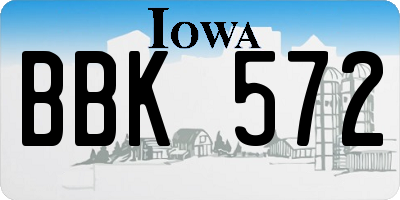 IA license plate BBK572