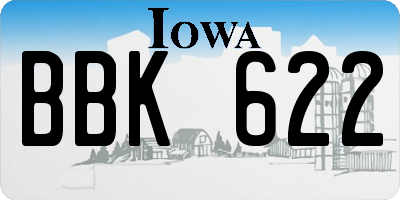 IA license plate BBK622