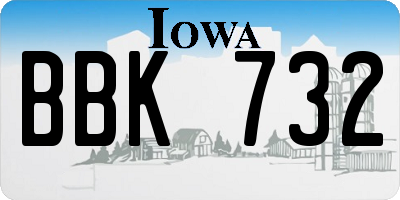 IA license plate BBK732