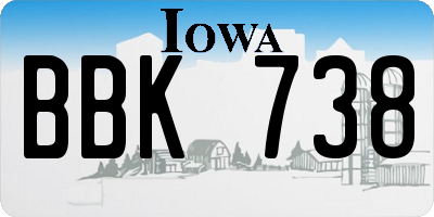 IA license plate BBK738