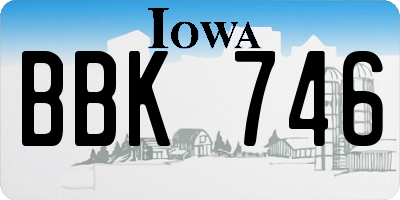 IA license plate BBK746