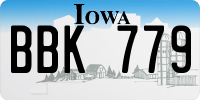 IA license plate BBK779