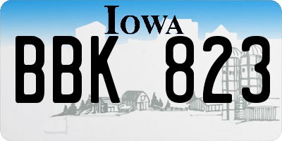 IA license plate BBK823