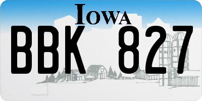 IA license plate BBK827