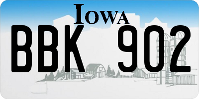 IA license plate BBK902