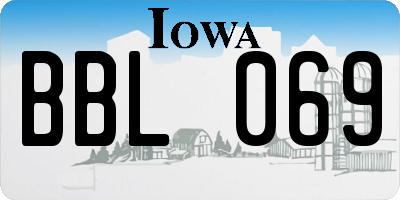 IA license plate BBL069