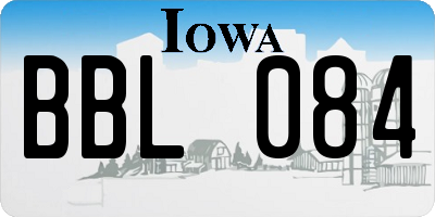 IA license plate BBL084