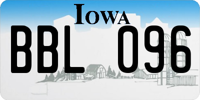 IA license plate BBL096