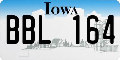 IA license plate BBL164