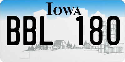 IA license plate BBL180