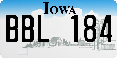 IA license plate BBL184