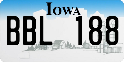 IA license plate BBL188