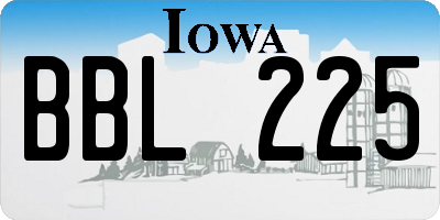 IA license plate BBL225