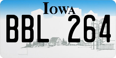 IA license plate BBL264