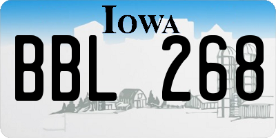IA license plate BBL268
