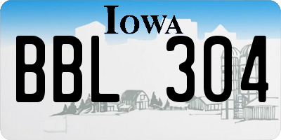 IA license plate BBL304